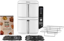 Ninja Double Stack Airfryer XXL - 9.5 Liter - Dubbele Gestapelde Lades - 6 Programma's - Inclusief Kookrekjes - Wit - SL400EUWH — thumbnail 4