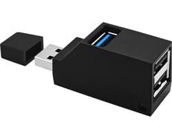 VLTG USB Splitter 3 poorten - Compacte USB Hub 3.0 / 2.0 - Verdeler Voor PC Laptop - Zwart