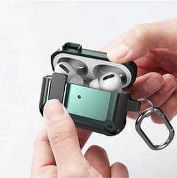 Cazy hoesje geschikt voor Airpods 3 - Armor Hoesje - Zwart — thumbnail 4