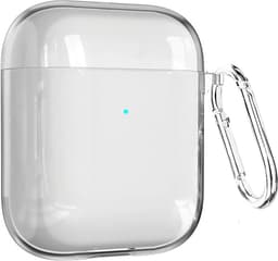 Cazy siliconen Hoesje geschikt voor Apple Airpods 1/2 - Inclusief karabijnhaak - Beschermt tegen krassen en stoten - Transparant — thumbnail 5