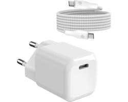 Mini USB C Adapter met USB C naar USB C Kabel - 2 Meter - 30W Snellader - Super Fast Charge