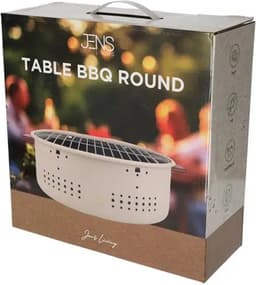 JENS Living houtskool tafel BBQ - Ronde BBQ - Tafel barbecue - 32 CM - Créme — thumbnail 3