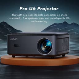Yaber Projector Pro U6 - Beamer voor Presentatie en Home Cinema - Native 1080P, 4K Ondersteuning - 800 ANSI Lumen - Auto Focus & Auto Keystone - Smart Systeem met Ingebouwde Apps - Wi-Fi 6 en Bluetooth 5.2 - HD Beamer — thumbnail 2