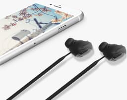 kwmobile Strap Compatible with Anker Soundcore Space A40 - Silicone Cord Holder for Wireless Earphones - Black — thumbnail 6
