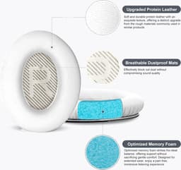 Oorkussen geschikt voor Bose QuietComfort 35 ii - Wit — thumbnail 3