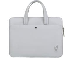 UrbanShield Laptoptas geschikt voor Macbook / Laptop tot 15 & 16 inch - Waterdicht, Stijlvol en Praktisch met Ruime Vakken - Laptop Sleeve Grijs