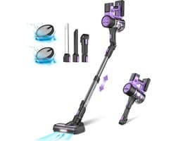 MyGroot -9-in 1 Steelstofzuiger - Stofzuiger Draadloos - Stofzuiger zonder zak - 3200mAh 65 Minuten - 1.8L Dual-Cup - 8 Traps - Inklapbare Steel - 270° - Licht Vloerborstel