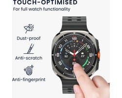 kwmobile 2x smartwatch screenprotector geschikt voor Samsung Galaxy Watch 7 Ultra - Protector sporthorloge krasbestendig - Transparant met aanbrengtool
