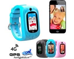GPSHorlogeKids - GPS horloge kind - smartwatch kinderen - SMS - 4G videobellen - spatwaterdicht - SOS alarm - incl. SIM - TINY Blauw
