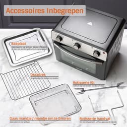 MaxxHome Airfryer - Heteluchtoven - Hete lucht Friteuse - Bakoven met Hete lucht - Grillfunctie - 28L - 1600W — thumbnail 19