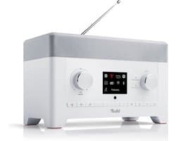 Teufel RADIO 3SIXTY - Internetradio met DAB+, FM, bluetooth, Spotify Connect, 360-gradengeluid, voorkeuzezenders - wit