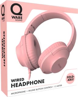 Qware Sound - Koptelefoon Kinderen – Koptelefoon Volwassenen - Koptelefoon Bedraad - Wired - Kabel - Headphone - Roze — thumbnail 4