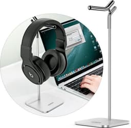 Ugreen Headset Stand - voor Bureau - Aluminium - Koptelefoon Houder - Zilver — thumbnail 1