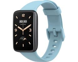 Siliconen Smartwatch bandje - Geschikt voor Xiaomi Smart Band 7 Pro siliconen bandje - lichtblauw - Strap-it Horlogeband / Polsband / Armband
