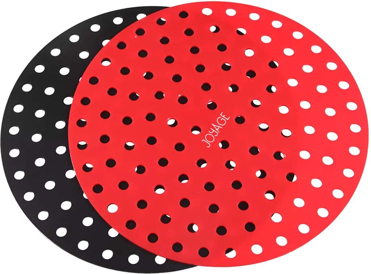 Joyage® Airfryer Silicone Pads - Accessoire voor heteluchtfriteuse - Herbruikbaar - Rond- 23 cm — afbeelding 1