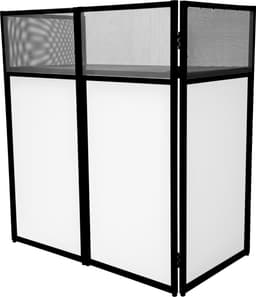 DJ Booth Meubel - 105 x 57 x 113.5 cm - Opvouwbaar Draagtas - Stretch Panelen Zwart/Wit — thumbnail 1