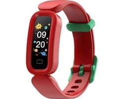 DrPhone KidstimeX12 – Smartwatch Voor Kinderen – Waterdichte Smartwatch – Smartwatch Met Notificaties Meldingen – Hartslagmeter – Stappen & Calorietelleren – Rood