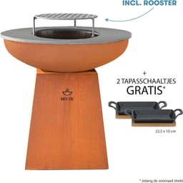 White Fire BBQ Barbecue/Vuurschaal Met Rooster — thumbnail 1