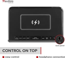 Wekkerradio DAB - Audizio Cuneo - Bluetooth wekkerradio met draadloze oplader — thumbnail 5