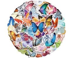 Vlinder Stickers 50 Stuks | Stickers | Laptop Stickers | Volwassenen | Dieren | Watervaste Stickers