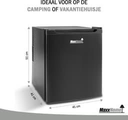 MaxxHome Mini Koelkast - Koelbox - Mini Koelkasten - Minibar -42 Liter – Zwart — thumbnail 3