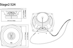 JBL Autospeakerset Stage2 524 - 13 cm. 2-weg Coaxiaal — thumbnail 5