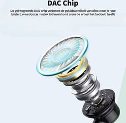 USB-C Oordopjes met Microfoon en Afstandsbediening - DAC Chip - Premium Hi Fi Geluidskwaltieit - Ruisvrij - Geschikt voor alle S24, S23, S22, S21 — thumbnail 5