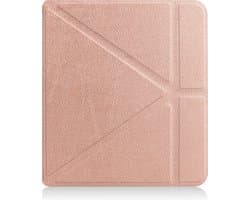 Hoesje Geschikt voor Kobo Sage Hoes Book Case Trifold - Hoes Geschikt voor Kobo Sage Hoesje Book Cover - Rosé Goud