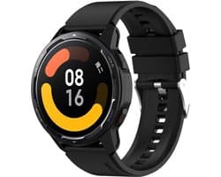By Qubix - Geschikt voor Garmin bandje - Geschikt voor Garmin Forerunner 970 / 570 (47mm) / 255 - Siliconen sportband - Zwart - Smartwatch bandje 22mm