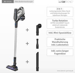 Clatronic BS 1312 A - 2 in 1 accu hand/vloerstofzuiger - 18,5 V lithium-ion-accu. — thumbnail 5