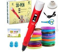 CosyPlace 3D Printer Pen XXL Starterspakket voor Kinderen & Volwassenen - Speelgoed met Accessoires - 100M Filament Vullingen - Scribbler - Tekenboek