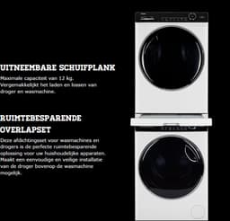 Tussenstuk Wasmachine Droger - Stapelkit Wasmachine Droger Met Verwijderbaar Schap - Stapelkit Universeel Zonder Boren — thumbnail 5