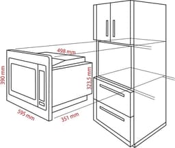 Bomann MWG 3001 H EB - 3in1 Inbouwmagnetron met grill, hete lucht, magnetron - 25liter — thumbnail 2