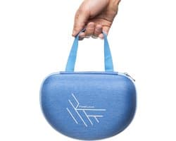 PowerLocus Koptelefoon Case - Koptelefoon Hoes- Hardcover – Harde Beschermhoes voor voor opvouwbare koptelefoon - Over Ear & On-Ear - Blauw