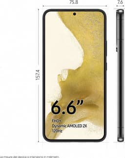 Samsung Galaxy S22+ SM-S906B 16,8 cm (6.6') Dual SIM Android 12 5G USB Type-C 8 GB 128 GB 4500 mAh Zwart — thumbnail 3