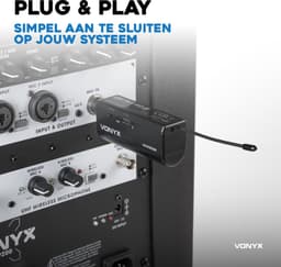 Vonyx WM55B draadloze headset microfoon met bodypack - 10 kanalen - UHF - plug & play — thumbnail 5