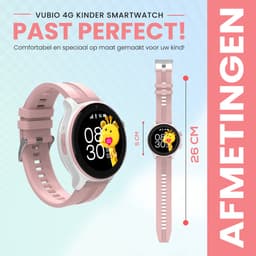 VUBIO 4G Kinder Smartwatch L1 - GPS - Incl. SIM - Videobellen - Roze — thumbnail 2