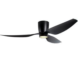 Plafondventilator met LED | 127 cm | Arioso | zwart | aluminium kunststof | modern — afbeelding 1