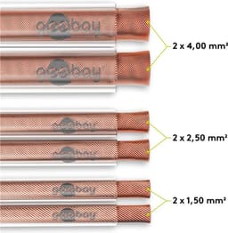 Goobay Luidsprekerkabel 50 m transparant, 2 x 2,5 mm² CCA-geleider, flexibele PVC-mantel met polariteitsmarkering, voor hifi en home cinema — thumbnail 5