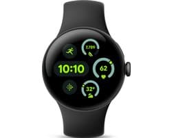 Google Pixel Watch 3 41mm WiFi Matte Black en Obsidian Black Sportband