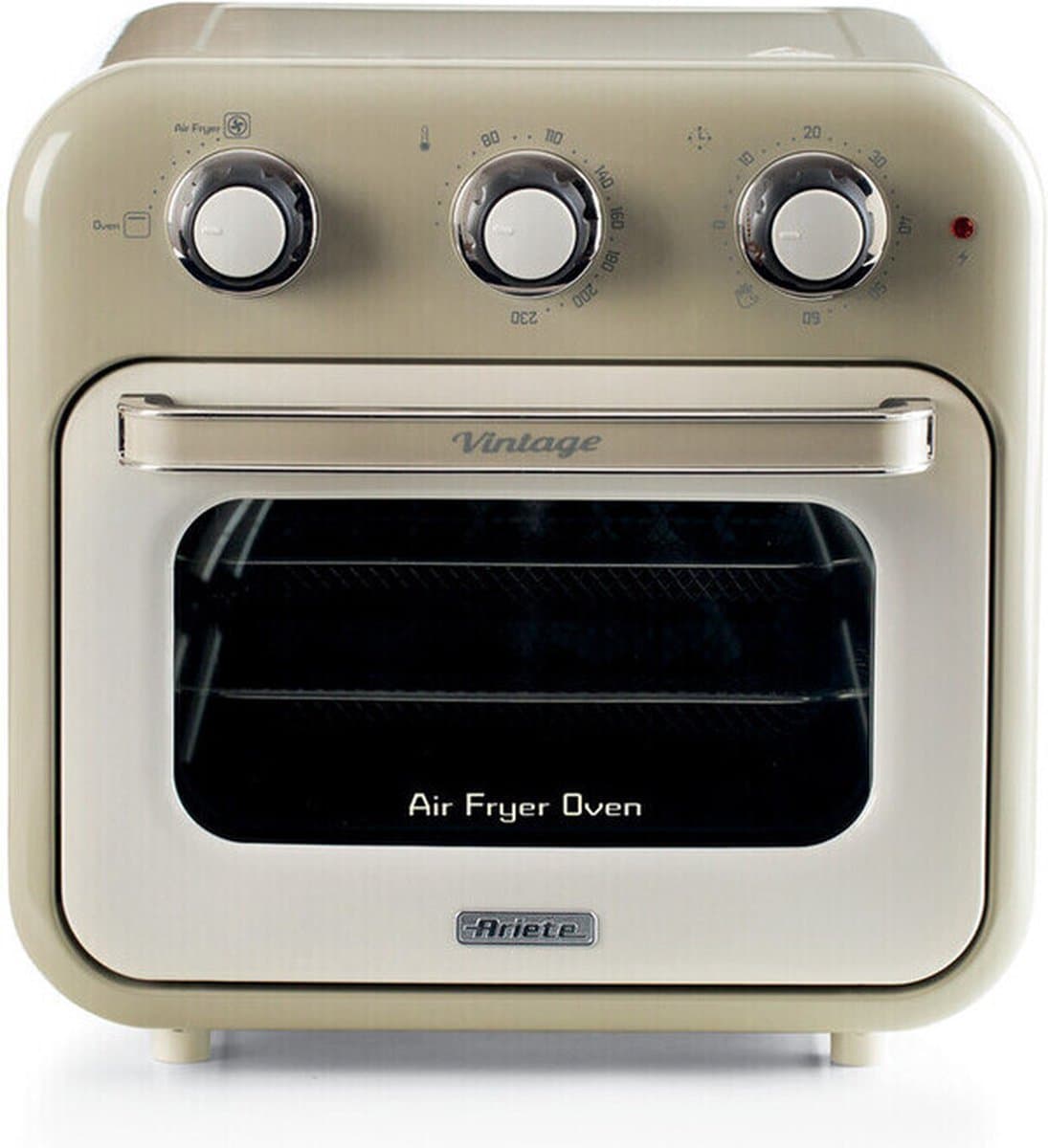 Ariete 4632/03 Vintage Airfryer & Oven - 16 liter - 1400 Watt - timer - draaispit - roterende mand - beige — afbeelding 1