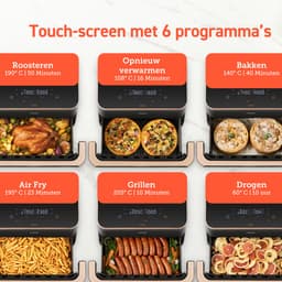 Cosori Dual Blaze Twinfry – Dubbele Airfryer XXL – 10L – Dual Zone of MegaZone – 6 Programma’s — thumbnail 17