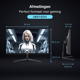 Dahua LM27-E231 - Full HD IPS Gaming Monitor - 27 inch - 180hz - 1ms - Inclusief DisplayPort kabel — thumbnail 5
