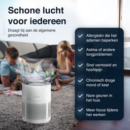 Samako Airflow - Luchtreiniger - Hepa 13 pro filter - Hooikoorts, huisdier allergieën, huisstofmijt - Luchtkwaliteitsindicator - Air purifier- Nederlandse app - Slaapstand — thumbnail 5