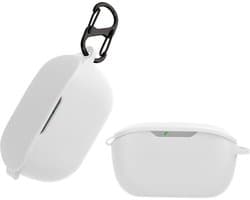 kwmobile Hoes geschikt voor JBL WAVE BUDS - Siliconen cover voor oordopjes in wit
