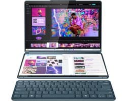 "Lenovo Yoga Book 9 13IMU9 Intel Core Ultra 7 155U Hybride (2-in-1) 33,8 cm (13.3"") Touchscreen 2.8K 32 GB LPDDR5x-SDRAM 1 TB SSD Wi-Fi 6E (802.11ax) Windows 11 Home Engels Blauwgroen"