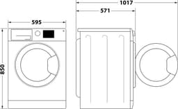 Whirlpool FFBBE 7469 BV wasmachine Voorbelading 7 kg 1351 RPM Wit — thumbnail 8