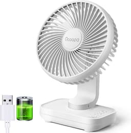 Ocoopa D606 - Tafelventilator - Wit - Stille mini USB ventilator - Draagbaar — thumbnail 1
