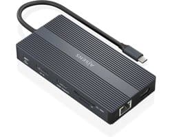 AISENS ASUC-12P017-GR laptop dock & poortreplicator Bedraad USB 3.2 Gen 1 (3.1 Gen 1) Type-C Grijs