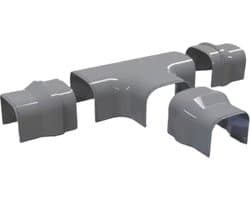 Evolar Airco T-stuk - Donker Antraciet - 75X56MM